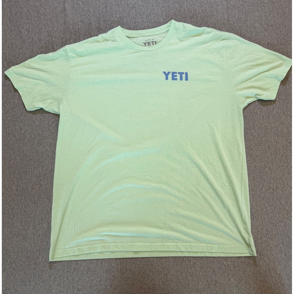 YETI Built For The Wild Graphic T-Shirt XXL Mint Green Short Sleeve Mens Tee
